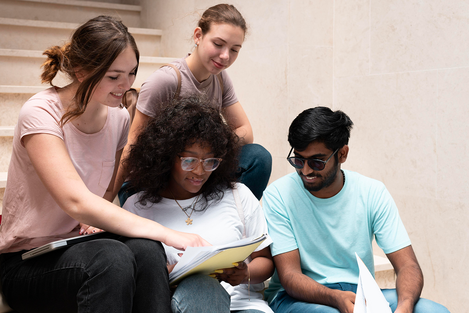 colleagues-studying-together-college-exam